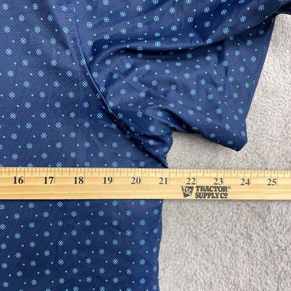 NEW Jachs New York Men's M Short Sleeve Button-Up Shirt Navy Blue - Picture 5 of 10